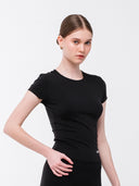 Silka Short Sleeve Tee: Black