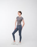 Silka High Waist Leggings: Slate Blue
