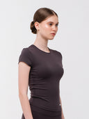 Silka Short Sleeve Tee: Graphite Grey