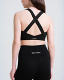 Thalia Crossback Sports Bra: Black